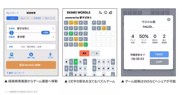 激ムズ！？パズルゲーム「駅名Wordle」エイプリルフール限定で公開！