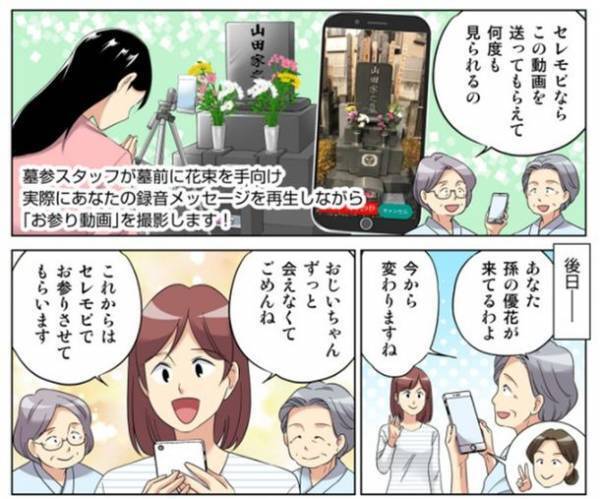 オンライン墓参りアプリ「セレモビ(R)」マンガLP(ランディングページ)開設　～大切な人のお墓の申込みキャンペーン開始～