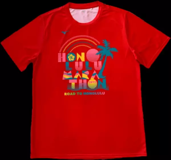ホノルルを目指すトレーニングのモチベーションアップに！ホノルルマラソン2022 オフィシャルトレーニングTシャツ　4月15日より5月10日まで、期間限定販売！