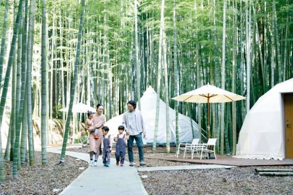 動物園×グランピングのTHE BAMBOO FORESTが大好評の「キリンと朝食オプション」を4月よりスタート！