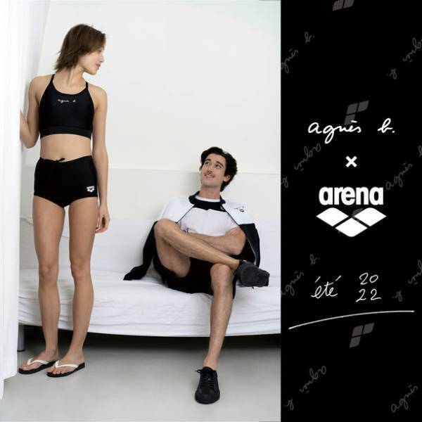 アニエスベーとスポーツブランド「アリーナ」のコラボ商品　2022年春夏の新作が全国展開スタート