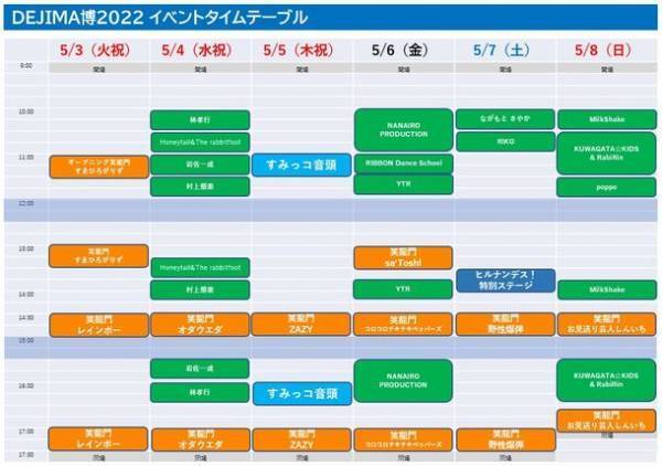 食と遊びの祭典「DEJIMA博2022」GWに開催！期間：2022年5月3日(火・祝)～8日(日)　～こどもの遊び場「こどもでじまはく」同時期開催～