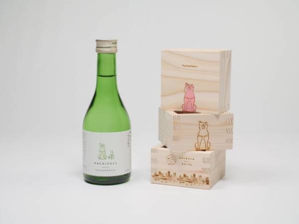 秋田の地酒で酔ってマス！？渋谷と秋田をつなぐハチがデザインされた日本酒と枡の発売決定