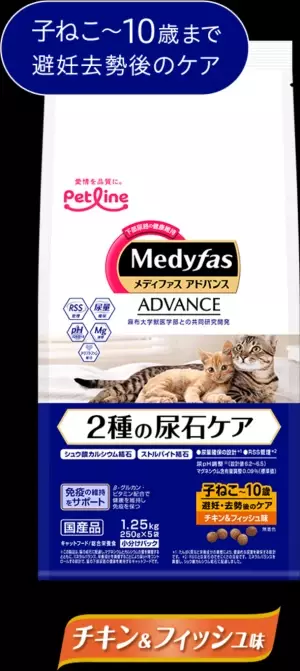 「メディファス アドバンス 2種の尿石ケア」発売に伴い、「全国統一 猫の尿石検定」キャンペーンを開催！