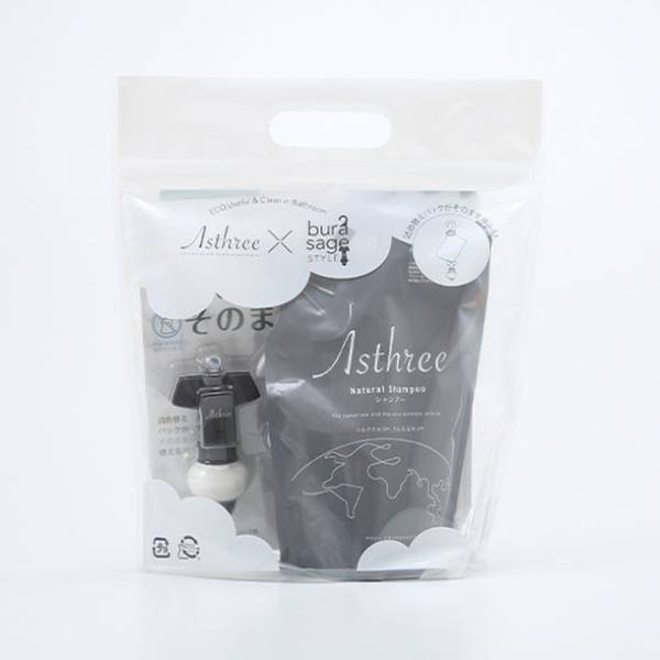 お風呂場からSDGsを始めよう。詰め替えパウチ“だけ”で髪が洗える「Asthree(アスリー)×詰め替えそのまま」のサステナブルなコラボセットが4月27日より販売開始