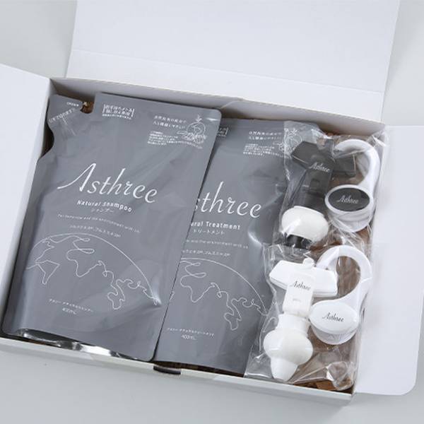 お風呂場からSDGsを始めよう。詰め替えパウチ“だけ”で髪が洗える「Asthree(アスリー)×詰め替えそのまま」のサステナブルなコラボセットが4月27日より販売開始