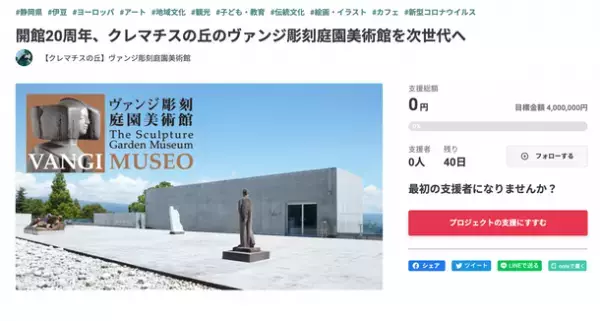 ヴァンジ彫刻庭園美術館が彫刻作品と建物や設備の修復費、庭園の維持費を募るクラウドファンディングを実施