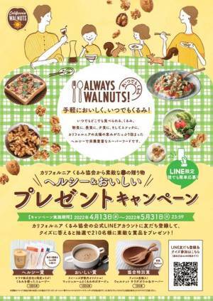 女性の健康をサポート　スーパーフード“くるみ”を使ったヘルシーな「くるみの母の日レシピ」をウェブ上で公開