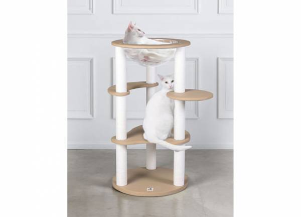 おねこさまとご主人さまに日本製こだわりの逸品を　日本初(※)！レザー調素材の新作キャットタワー、宇宙ステーションをイメージした木製キャットタワーが新発売