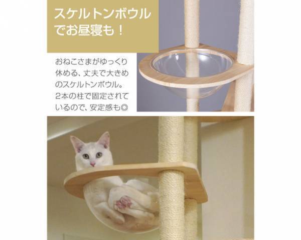 おねこさまとご主人さまに日本製こだわりの逸品を　日本初(※)！レザー調素材の新作キャットタワー、宇宙ステーションをイメージした木製キャットタワーが新発売