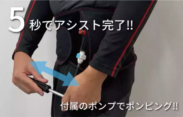 超小型アシストスーツ「Airsapo(エアサポ)」がMakuakeにて、目標金額の4,000％を達成！