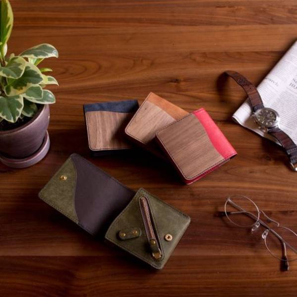 天然木×プエブロレザーの小型財布「プエブロ イクイップウォレット」販売を開始しました