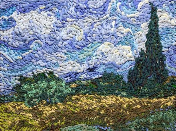 美術作家  渡辺おさむのクリーム絵画が笠間日動美術館へコレクション決定