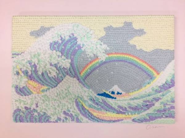 美術作家  渡辺おさむのクリーム絵画が笠間日動美術館へコレクション決定