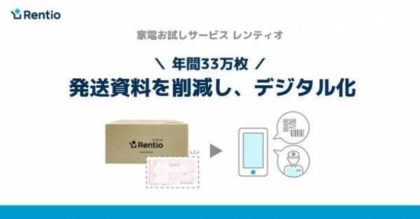 家電お試しサービス レンティオ　年間33万枚の発送資料を削減し、デジタル化