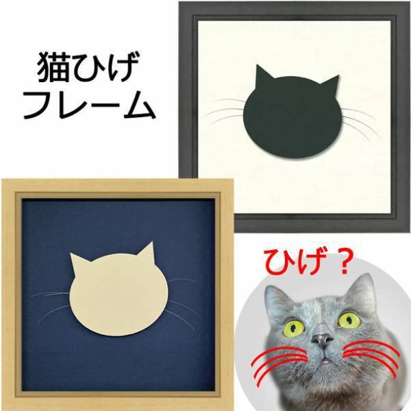 幸運を呼ぶ縁起物として重宝される“猫ひげ”を大切に保管できる額縁『猫ひげフレーム』が販売開始