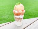 夏にぴったり！ひんやり、果実まるごとスイーツ！フルーツ王国岡山・農園カフェ湯郷で7月16日(土)よりまるごと白桃パフェ＆まるごといちごミルクフラッペ新登場