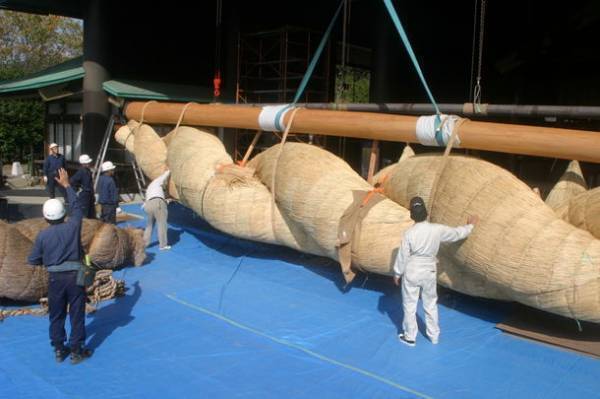 茨城県・常陸国出雲大社　日本最大級の大しめ縄　10年に一度の掛け替えを令和4年7月26日(火)に実施