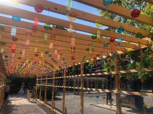 ＜琵琶湖汽船×西教寺 コラボ企画＞今年も大津港ミシガン乗り場に「西教寺の風鈴」が登場！