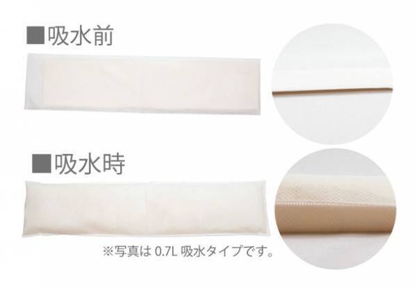 吸水時間が四分の一に！水害に備える「吸水バッグ ウォーターキャッチ」リニューアル！