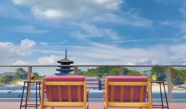 ＜古都奈良の宿　飛鳥荘＞世界遺産を望む屋上テラスラウンジ［白雲-shirakumo-］が8月1日にグランドオープン！