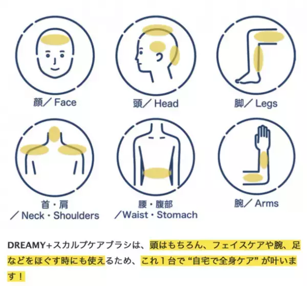 高品質なシリコン製の91本の突起で、優しく頭皮のツボを刺激　電動頭皮ケアブラシ「DREAMY＋スカルプケアブラシ」　Makuakeにて9月12日まで先行販売