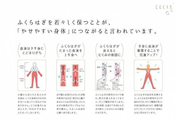 防水・素材・伸縮率で特許取得した「ふくらはぎ」を集中的に温めてくれる美容健康アイテム「CECIA」の販売強化を実施！