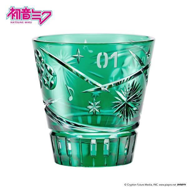 『初音ミク』のデビュー15周年を記念して伝統工芸・江戸切子とコラボした煌びやかな江戸切子グラスが登場♪390点限定で販売