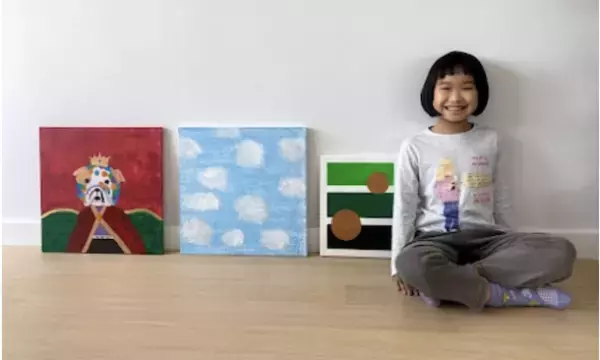 9歳児アーティストMISAが東京で初の個展「夢の世界」を東京赤坂のインターナショナル保育園にて8月14日より3日間開催