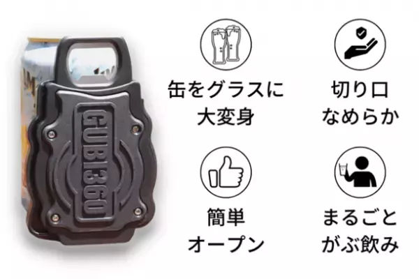 最高に美味い缶ビールが飲める！丸ごと缶オープナー「GUBI360」がMakuakeにて発売後、目標金額3,500％突破！8/31(水)までプロジェクト実施