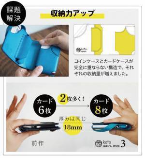 特許構造はそのままに内部構造をリニューアル！厚革の薄いミニ財布「理 kotowari(R) mini3」が応援購入サービスMakuakeにて8月27日(土)より先行販売開始