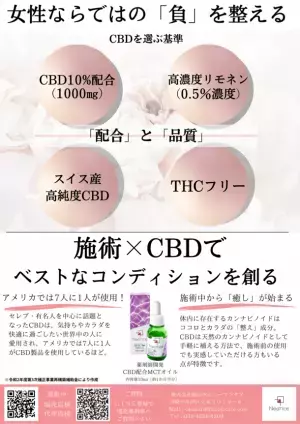 「ネオティス(Neotice)」が手がけるCBD配合オイル、事業者向けエステティック雑誌に掲載