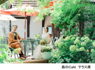 ROKKO森の音ミュージアム「ウェディングフォトプラン」に秋限定フォトスポット登場温かな光のアートに包まれて、特別なウェディングフォトを