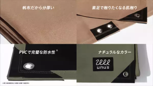 アウトドア製品　高品質「帆布×PVCグランドシート」の先行予約販売を「Makuake」にて8月16日(火)に開始