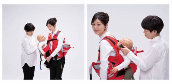 3人抱っこできる避難用抱っこひもがキッズデザイン賞を受賞　抱っこひもに慣れていなくても素早く・安全に避難