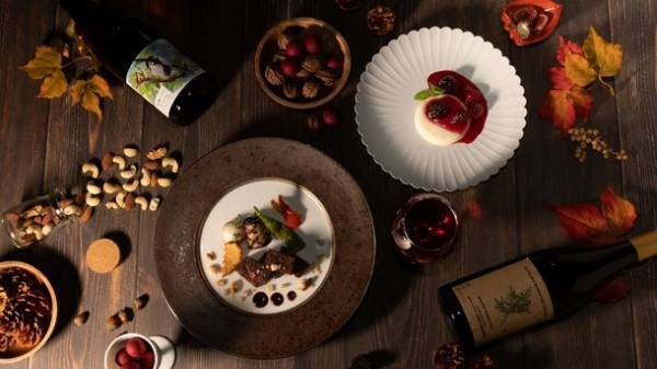 山形「かみのやま温泉 おやど森の音」が秋のディナー「子リスと秋の収穫祭」を9月20日(火)から提供開始　～“森にも人にも、心地よい”サステナブルなディナーを～