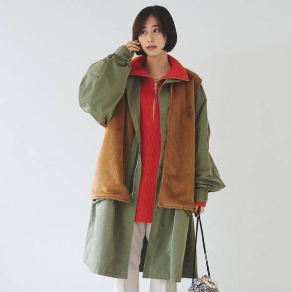 4WAYで着回しできる、ユニセックスデザインの「ファーベスト付きモッズコート」を9月29日(木)販売開始