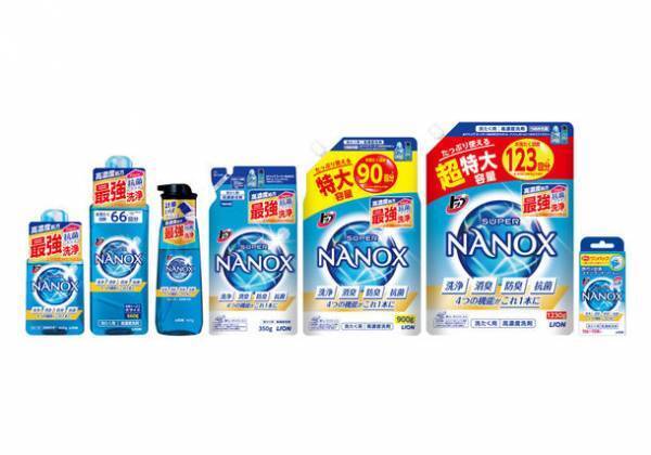 抗菌成分を新配合！「洗浄」「消臭(※1)」「防臭(※1)」「抗菌(※2)」4つの機能を1本でトータルケア　衣料用液体高濃度洗剤『トップ スーパーNANOX』改良新発売