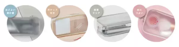 透けるとかわいい！透けると便利！ほどよい透け感で中身をかわいく演出できるペンポーチ『SKELT(スケルト)』が9月下旬発売