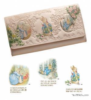 絵本『ピーターラビットのおはなし』の名場面を表現したピーターラビット(TM)の高級ヌメ革製 絵本仕立ての長財布新発売！