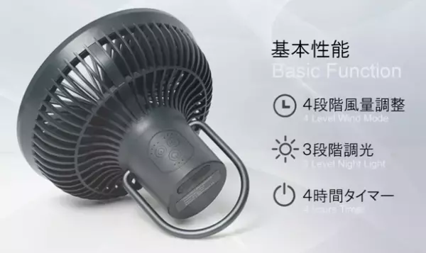 コードレス！リビングからテント災害時まで大活躍　自由で快適・軽くてパワフル・灯り+充電・シーズンレス＋α　話題の「HEBRONFUN」がMakuakeにて先行販売中！