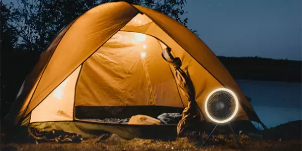 コードレス！リビングからテント災害時まで大活躍　自由で快適・軽くてパワフル・灯り+充電・シーズンレス＋α　話題の「HEBRONFUN」がMakuakeにて先行販売中！