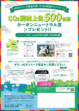 NGP協同組合、業界初の取組みとなる自動車リサイクルを通じたカーボンニュートラル・SDGsの取組み支援サービスを開始