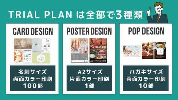 下半期スタート直前企画！名刺・ポスター等から一つ選んで作るチャンス　試せるデザイン事務所、流石株式會社の￥1,000(税込)お試し制作