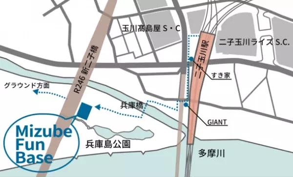 二子玉川・多摩川河川敷で水辺の使い方実験イベント「Mizube Fun Base Week2022」が10/3(月)～9(日)に開催