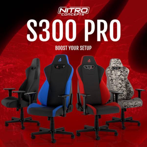 Nitro Conceptsゲーミングチェアを日本向けにリニューアル　強度とサイズを改良した「S300 PRO」を9月15日発売