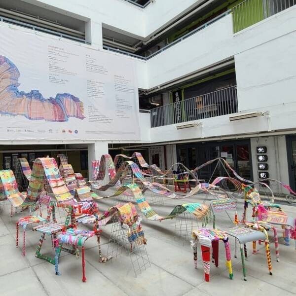 被災地をつなぐさをり織りin香港　さをり織りワークショップ開催
