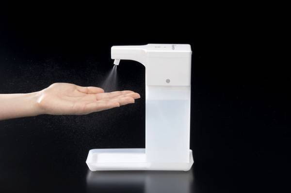 噴霧量が5段階に細かく設定可能！非接触のアルコールディスペンサーと泡ハンドソープディスペンサー　9月16日同時発売