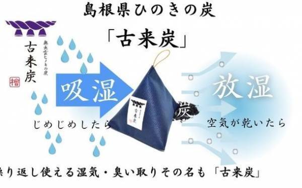 脱臭・除湿に優れた檜の炭「古来炭」がMakuakeにて販売中！発売から既に目標額達成率900％を突破！