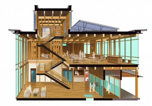 東北ボーリング株式会社、宮城県初の『ZEB』による木造新社屋(事業所)が2023年1月完成予定